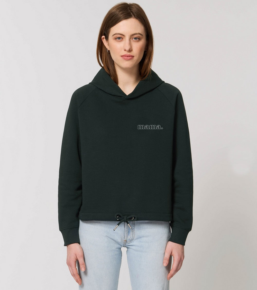 Sweat en coton biologique pour femme noir mama.