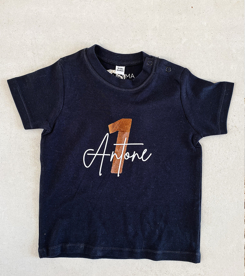 Tee-shirt Anniversaire enfant noir