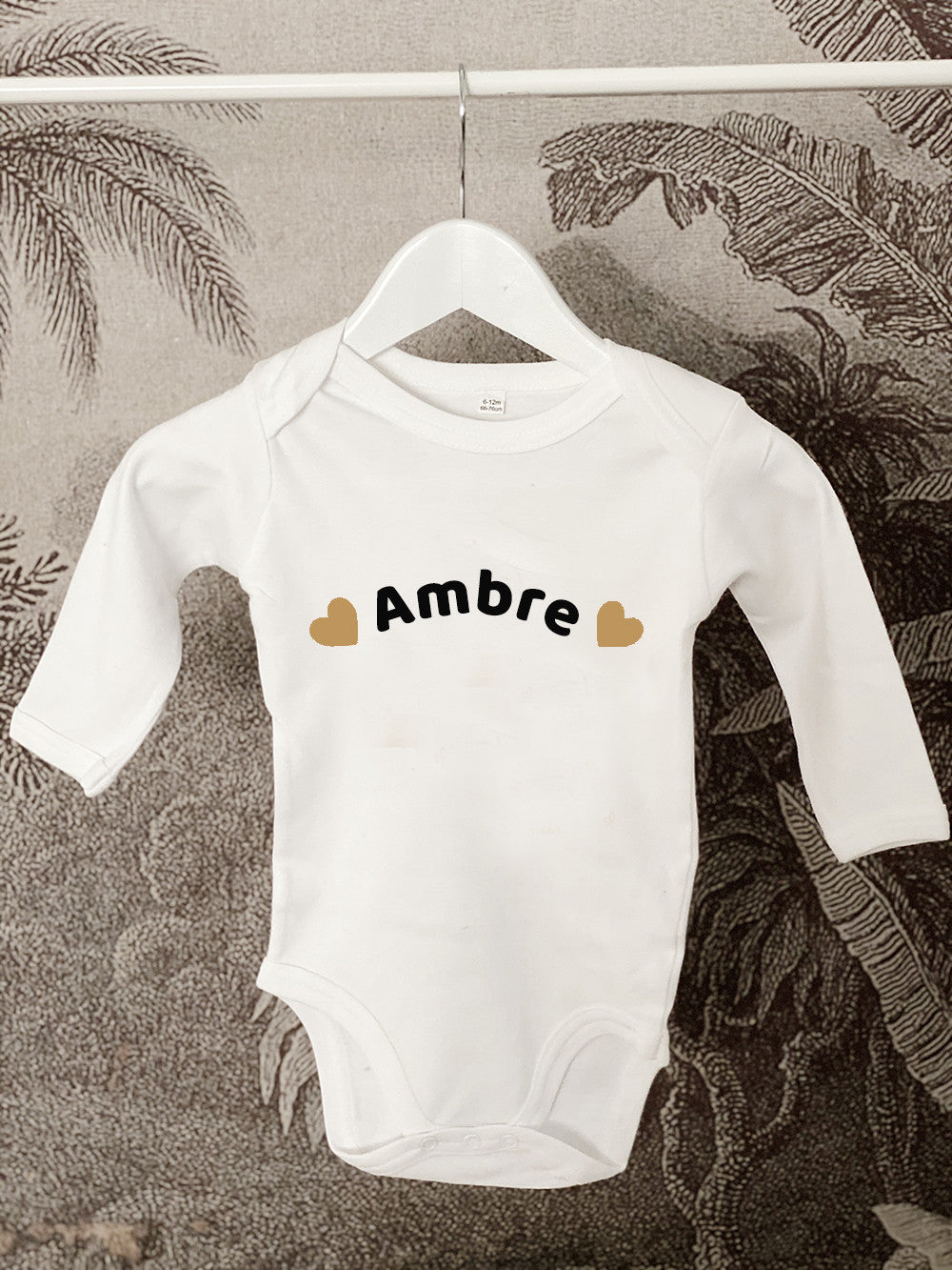 Body personnalisable petits coeurs dorés