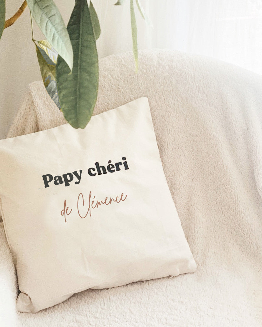 Coussin Personnalisé pour les Papys – Un Cadeau Plein d'Amour