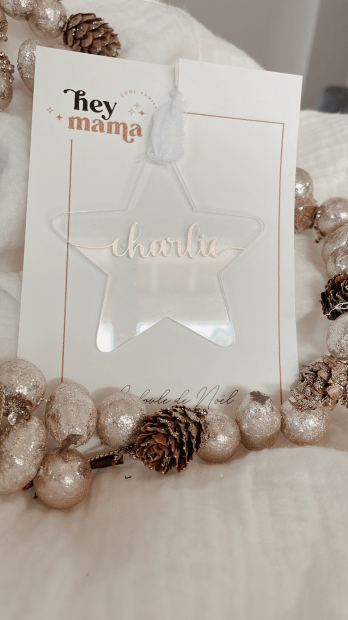 Etoile de Noël personnalisable