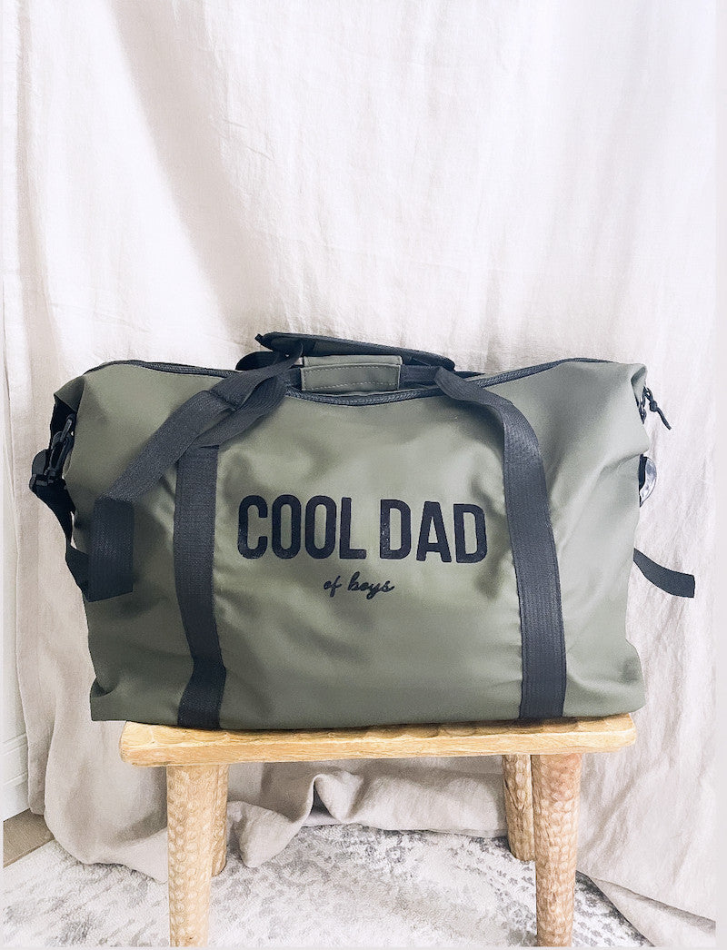 Sac de Weekend kaki pour Papa personnalisé - Grande Capacité