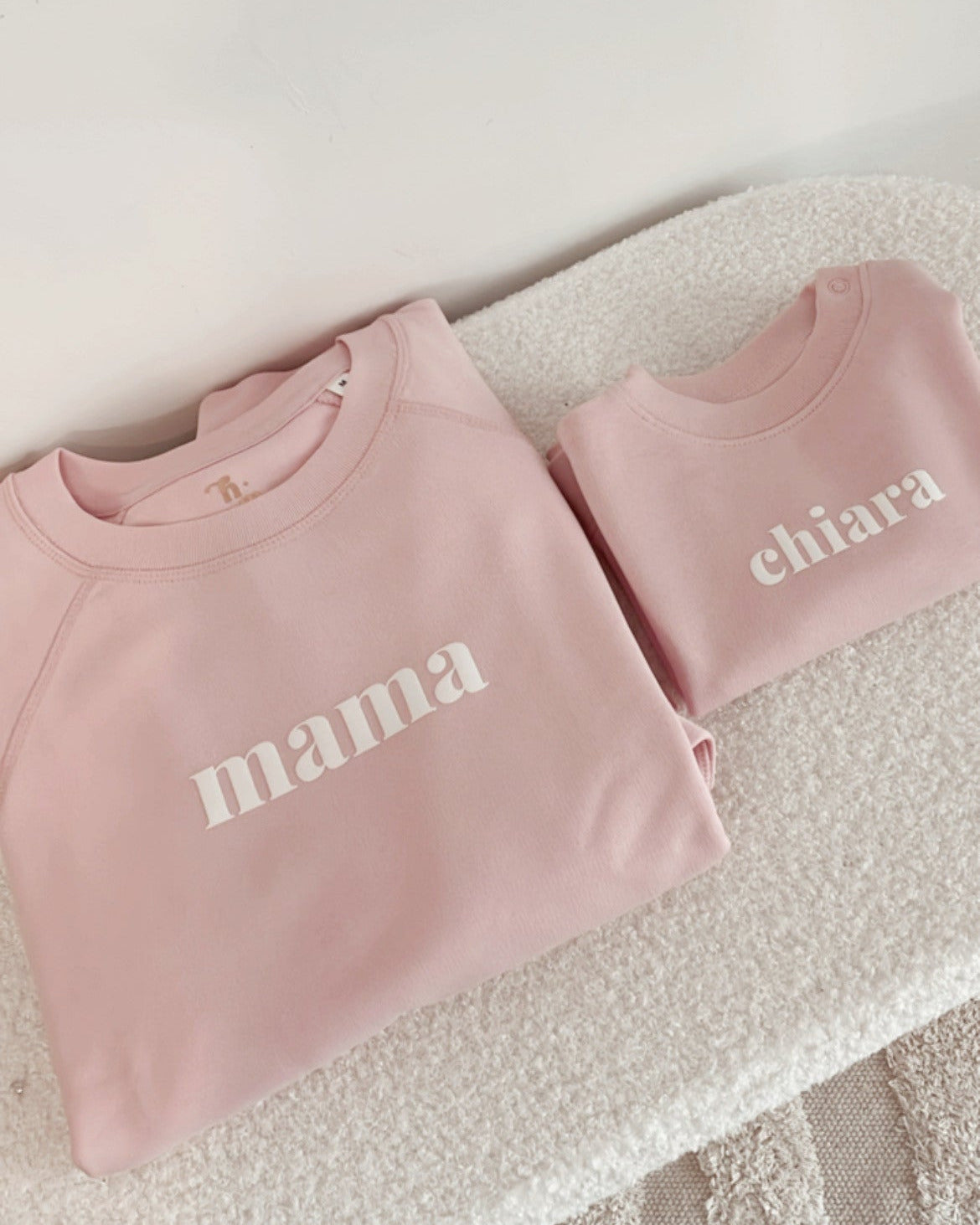 Sweat personnalise bebe rose