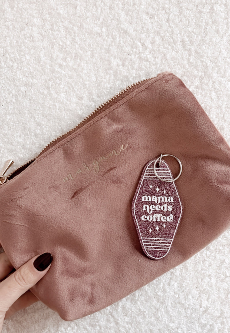 Pochette en velours personnalisée