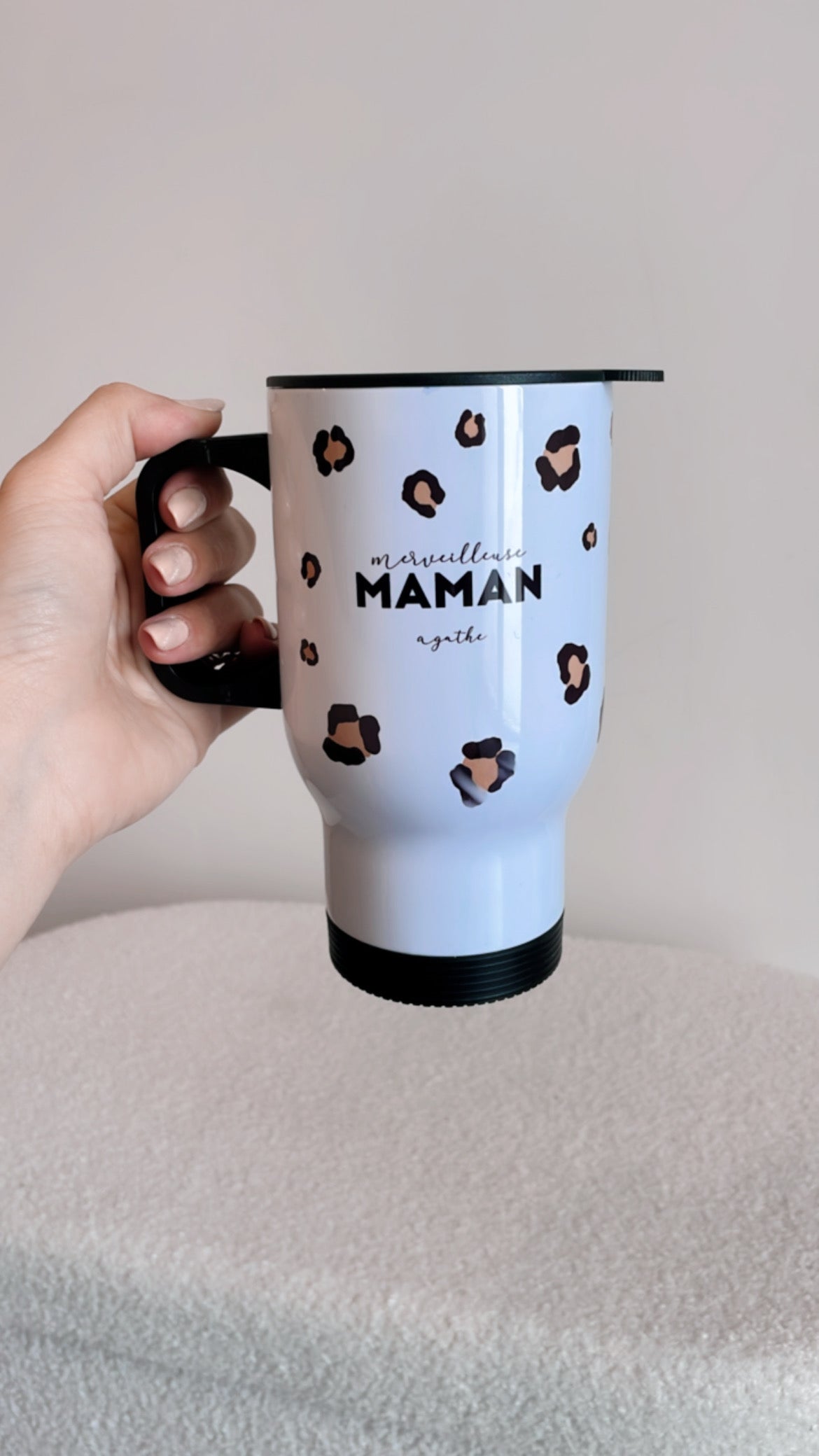 Maverton Tasse thermo avec gravure - Bouteille isotherme avec personnalisation - Mug rose avec afficheur à LED - Pour Maverton Tasse thermo avec gravure - Bouteille isotherme avec personnalisation - Mug rose avec afficheur à LED - Pour