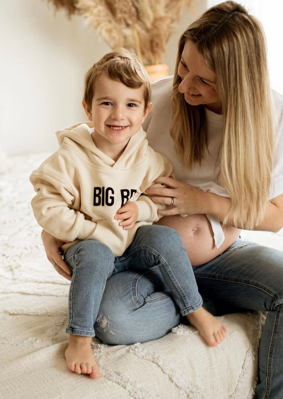 Sweat à capuche enfant personnalisé grand frere grande soeur