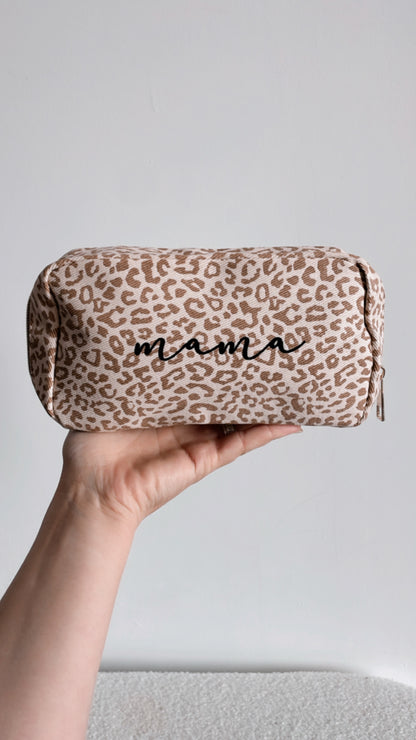 Pochette léopard personnalisée Tout-en-Un Mama