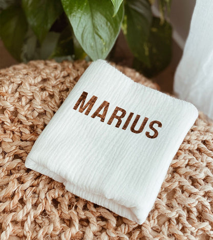 Lange personnalisable écru et bronze