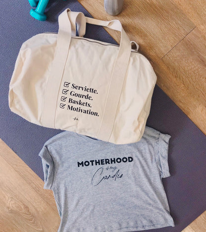 Sac + t-shirt - Motherhood is my Cardio