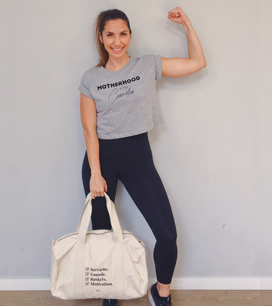 Sac + t-shirt - Motherhood is my Cardio