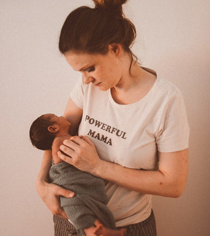 T-shirt Powerful Mama - Coton bio