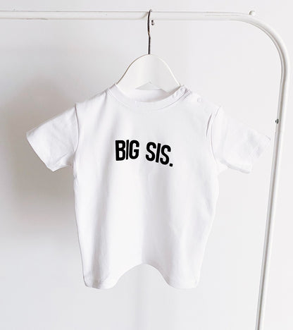 Tee-shirt "Big Sis" en coton bio – Le cadeau parfait pour une future grande sœur