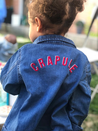 Veste en jean bebe et enfant personnalisable - coton biologique