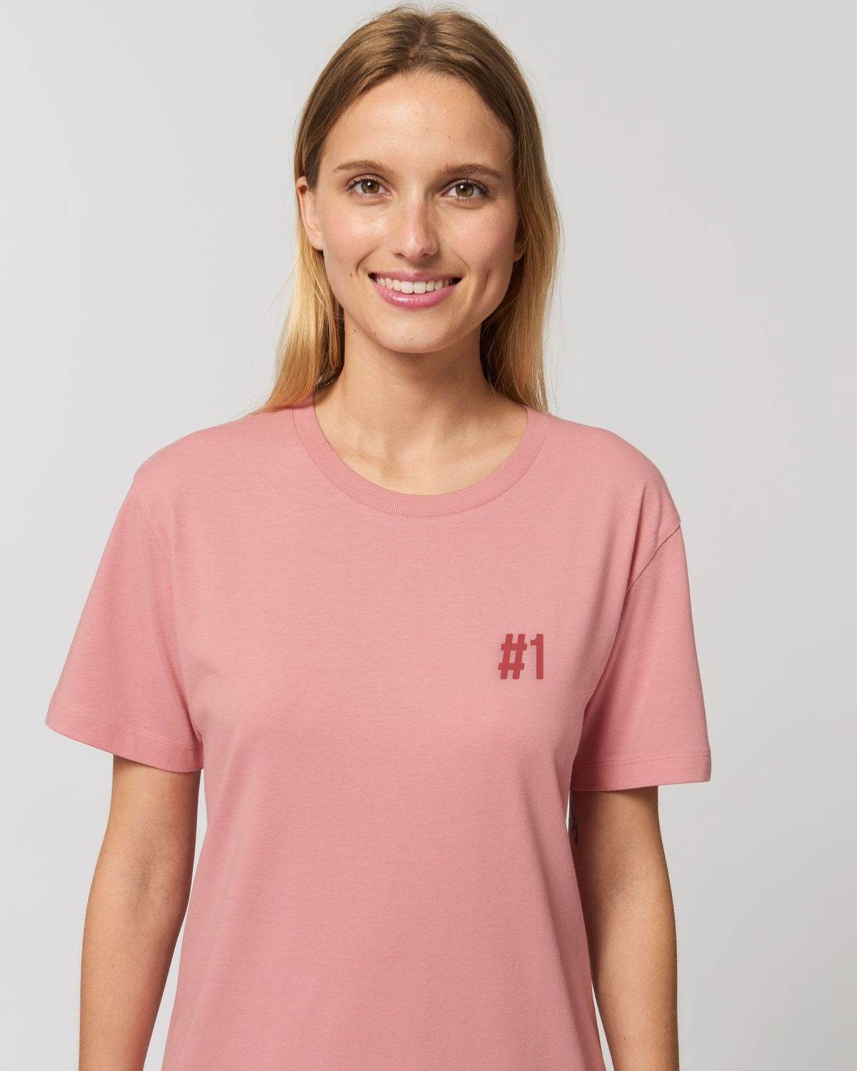 Robe t-shirt rose à personnaliser