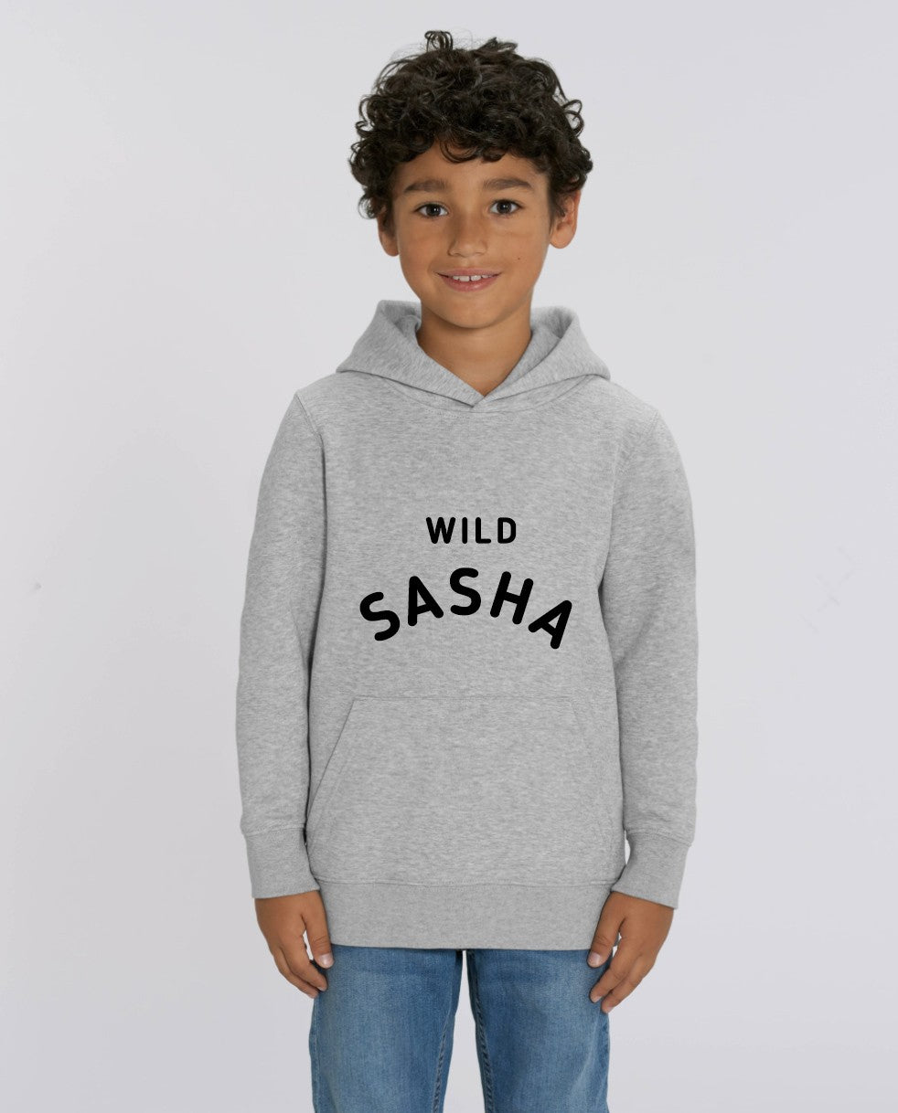 Sweat à capuche personnalisé gris chiné