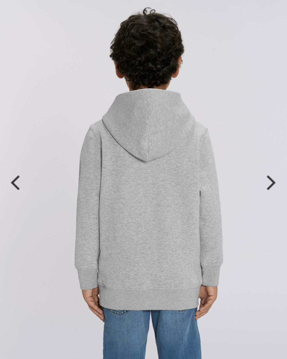 Sweat à capuche personnalisé gris chiné