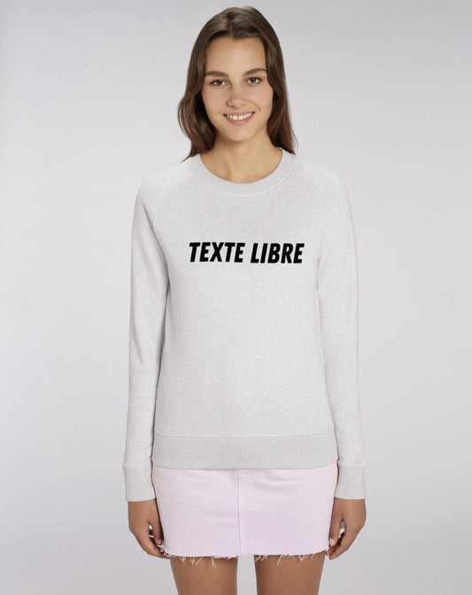 Sweat personnalisable devant femme