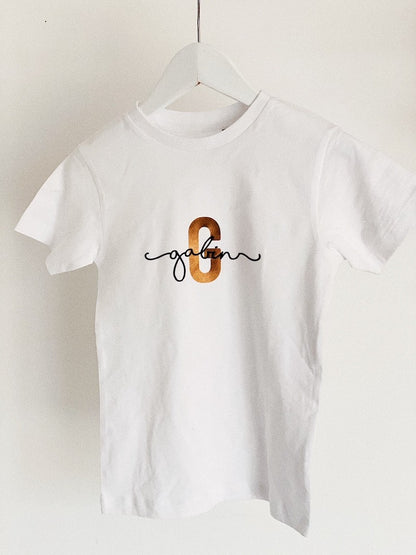 Tee-shirt bébé et enfant signature personnalisé - coton biologique