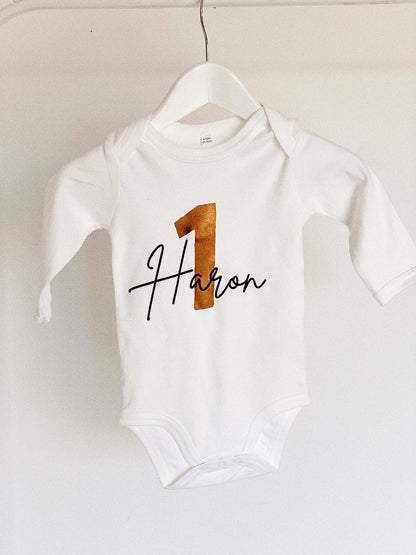 Body personnalisé Anniversaire bébé