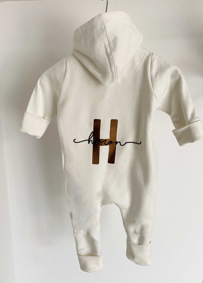 Combinaison beige personnalisable bébé