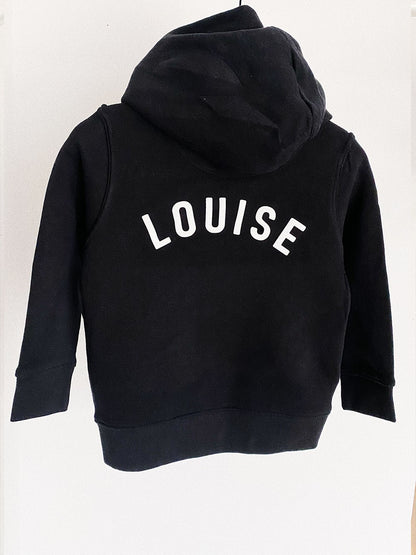 sweat zippé à capuche enfant avec prénom