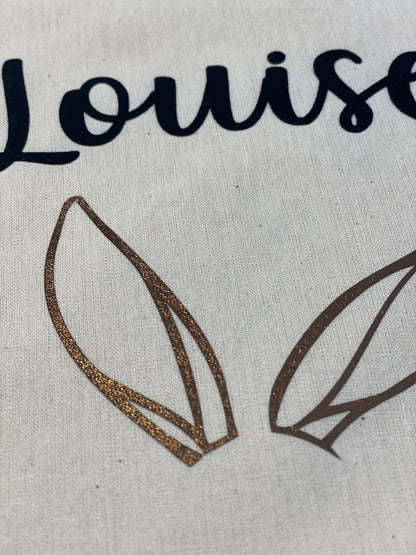 Pochon de Pâques Personnalisé en Coton – Idéal pour la Chasse aux Œufs