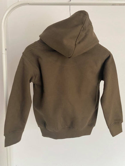Sweat à capuche enfant personnalisé kaki