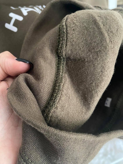 Sweat à capuche enfant personnalisé kaki