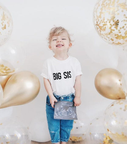 Tee-shirt "Big Sis" en coton bio – Le cadeau parfait pour une future grande sœur