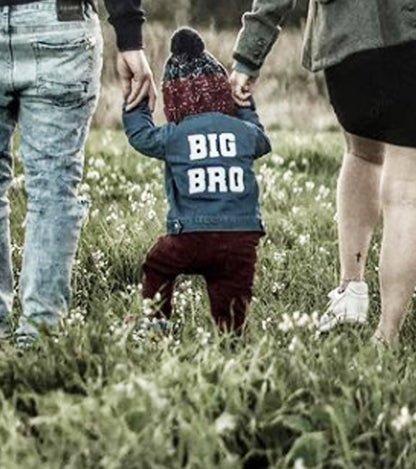 Veste en jean personnalisée grand frere, grande soeur annonce grossesse