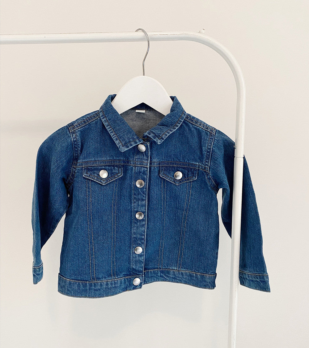Veste en jean bébé des mariés en coton biologique