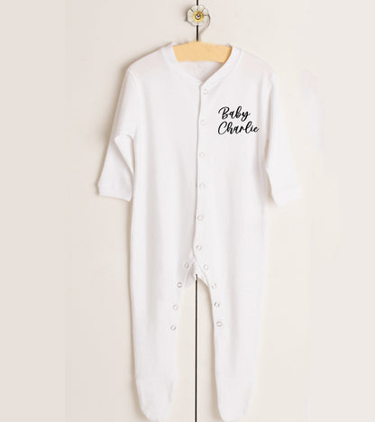 Pyjama Personnalisé Baby Blanc – Confort et Douceur pour Bébé
