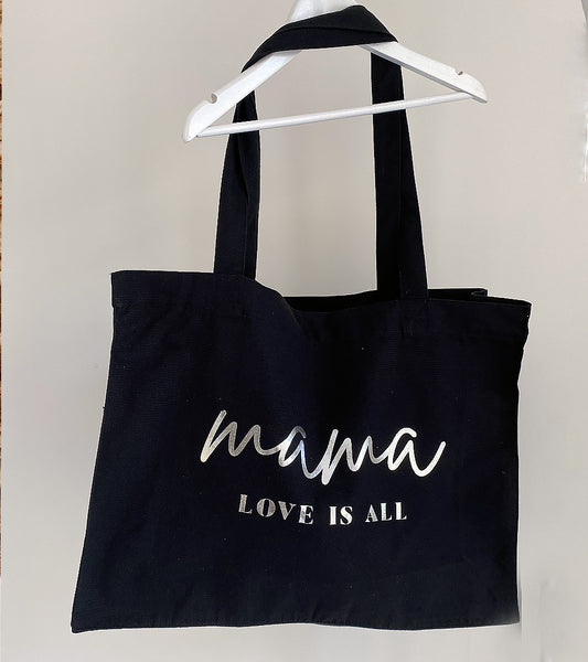Shopping Bag Personnalisé "Mama - Love is All" – Élégance et Praticité pour Maman
