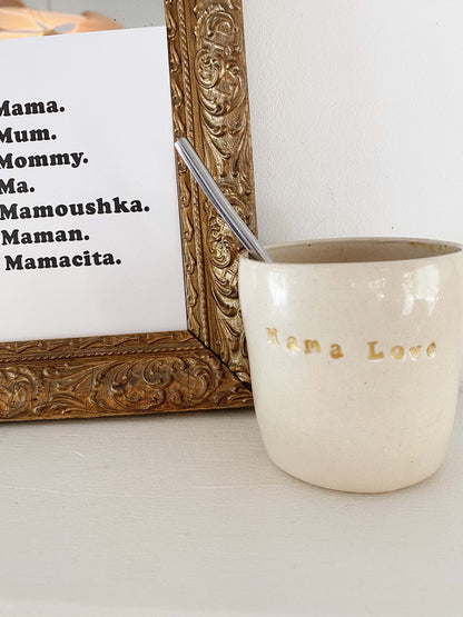 Duo de Tasses Artisanales "Mama Love" et "Papa Love" - Un Cadeau Rempli de Tendresse