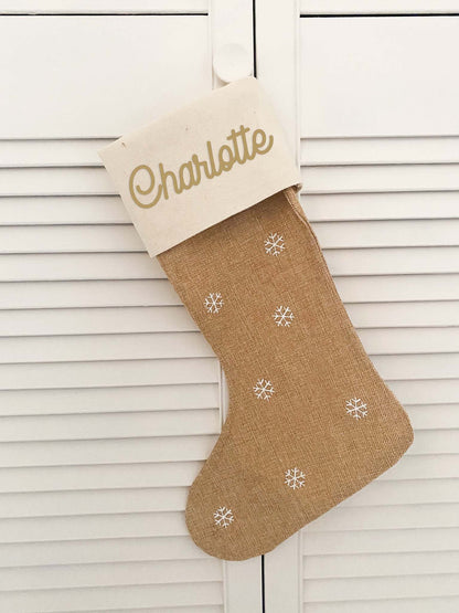 Chaussette de Noël personnalisable beige
