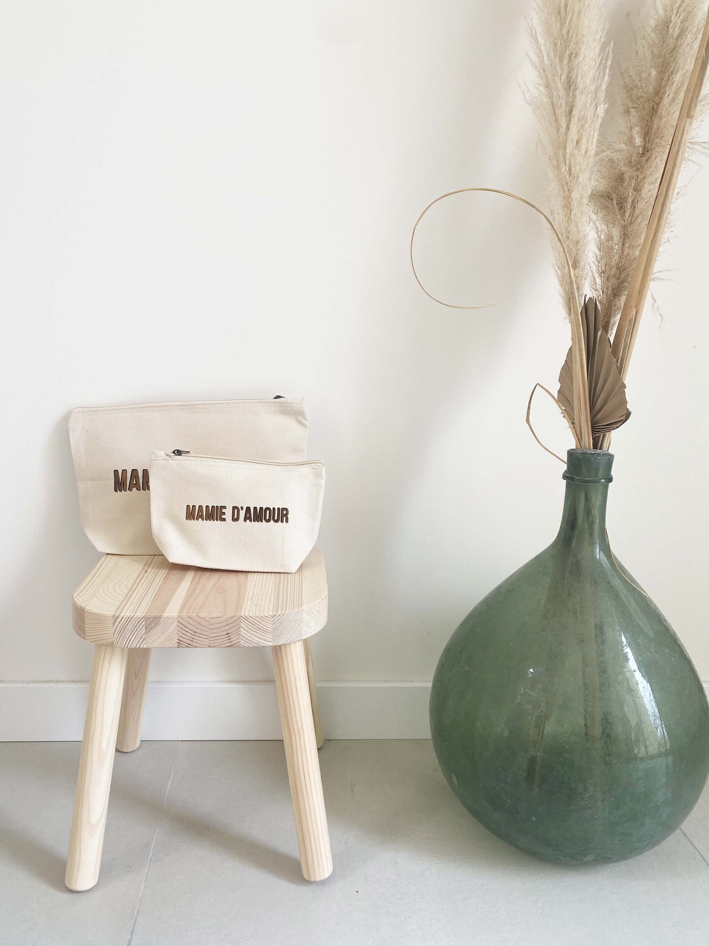 Pochette - trousse zippée personnalise Mamie d'amour