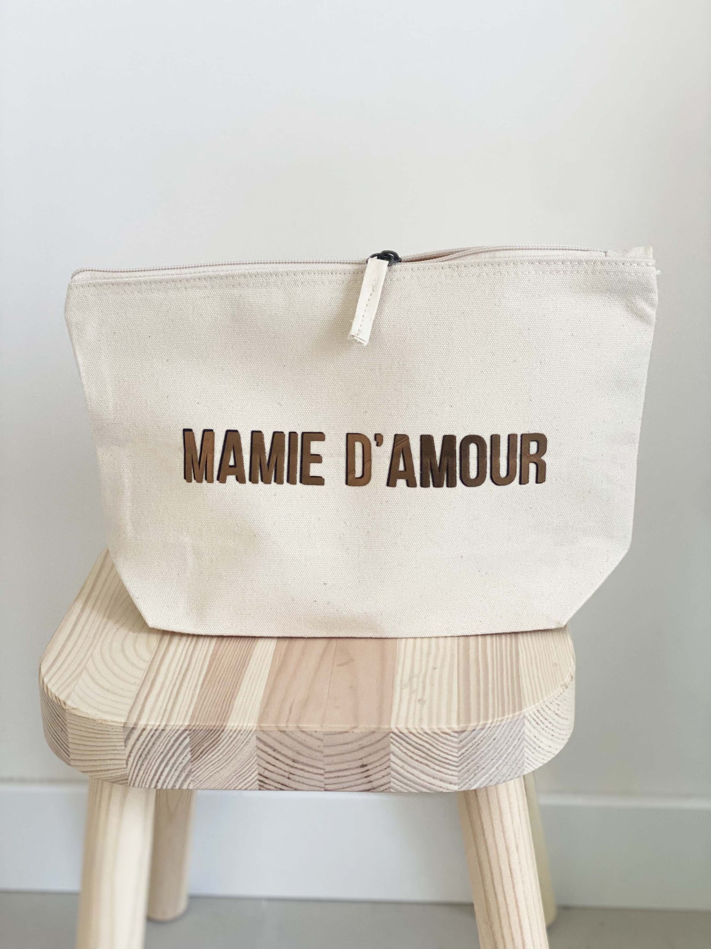 Pochette - trousse zippée personnalise Mamie d'amour