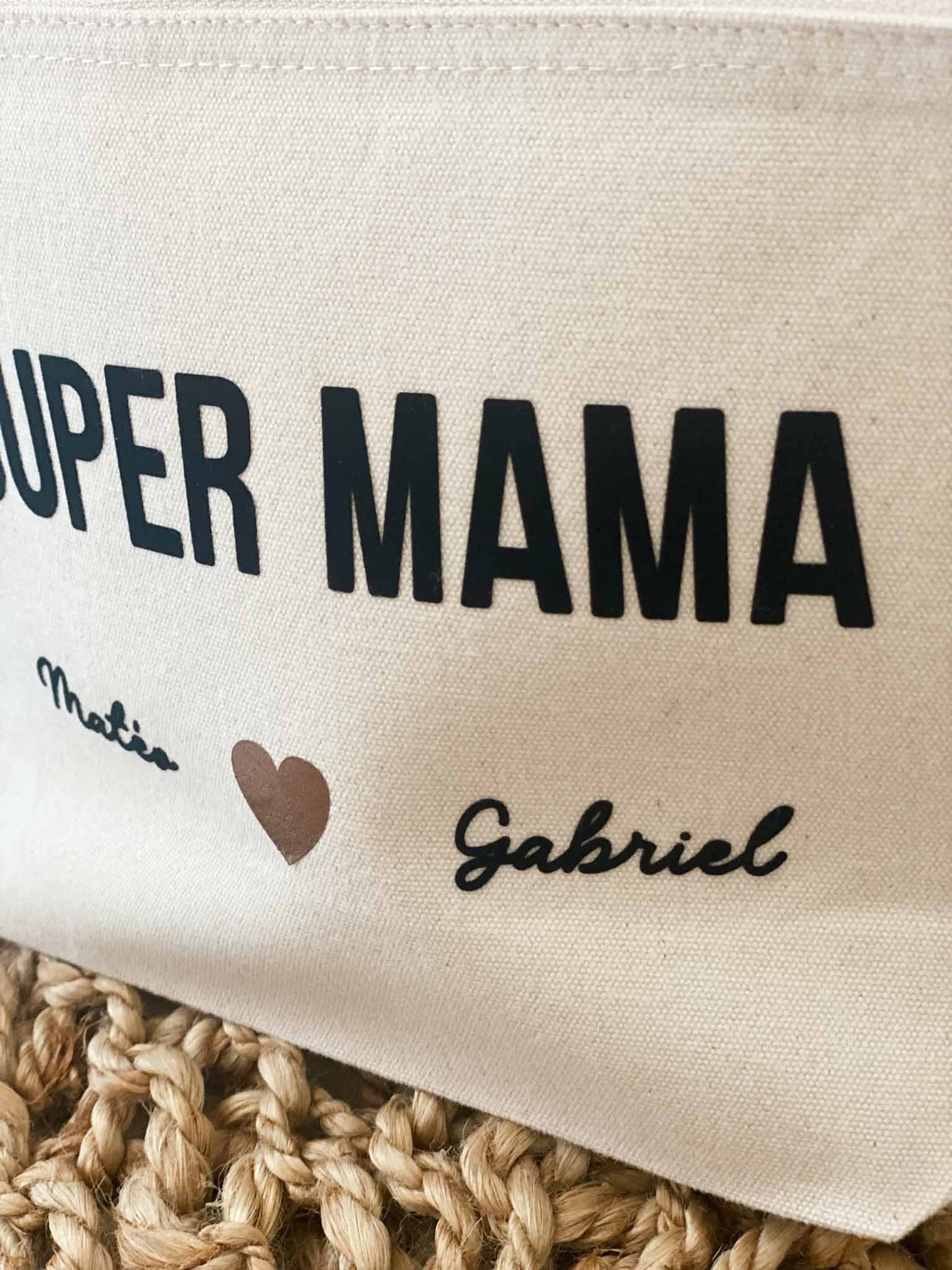 Pochette SUPER MAMA Personnalisée – Un Cadeau Pratique et Stylé pour Maman