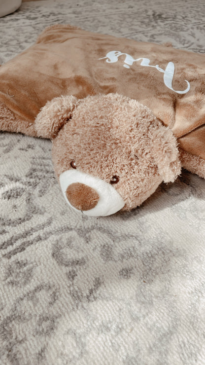Peluche Ours Coussin Personnalisée – Douceur et Tendresse