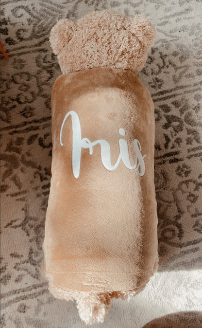 Peluche Ours Coussin Personnalisée – Douceur et Tendresse