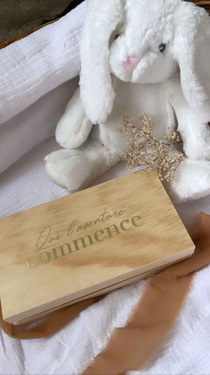 Coffret Annonce Grossesse ou Naissance Personnalisé – Cadeau Émotion en Bois