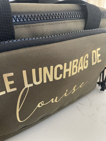 Lunchbag Personnalisé Isotherme Kaki pour Enfant - Pratique et Stylé