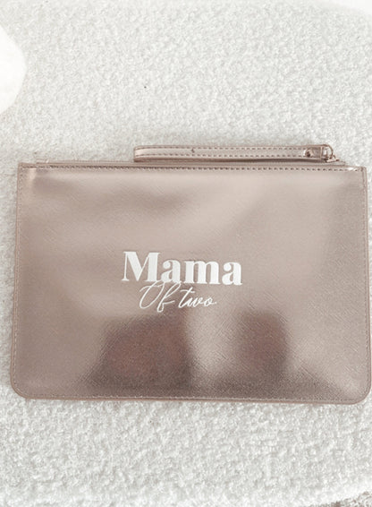 Pochette Personnalisée Rose Gold pour Maman – Velours Blanc, Cadeau Élégant