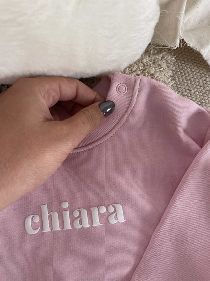 Sweat Personnalisé Bébé Rose – Cadeau Doux et Unique