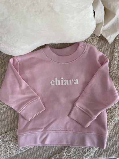 Sweat Personnalisé Bébé Rose – Cadeau Doux et Unique