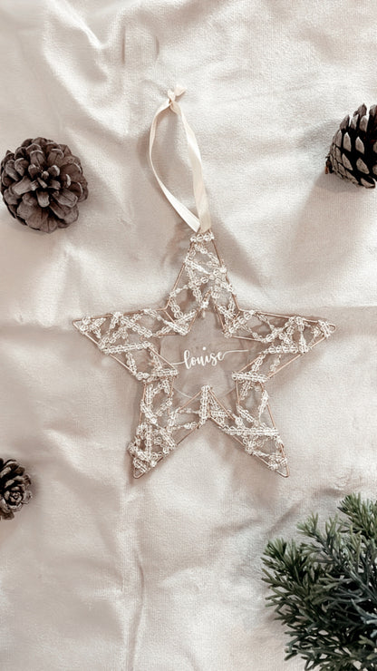Étoile de Noël personnalisée - Décoration personnalisable avec prénom