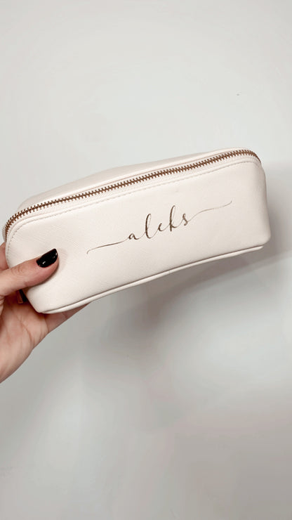 Trousse de Beauté Personnalisée en Simili-Cuir – Cadeau Chic et Pratique