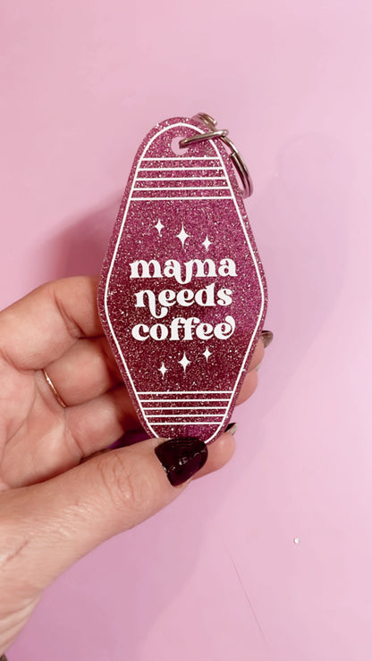 Porte clé pailleté Mama