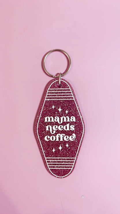 Porte clé pailleté Mama