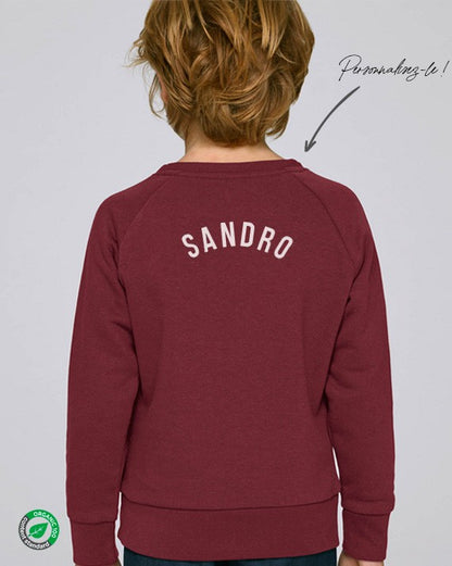 Sweat enfant personnalisable unisexe fratrie